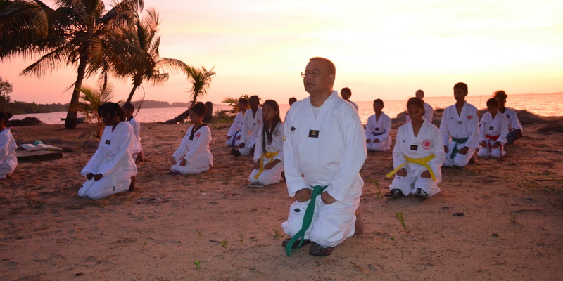 A Taekwondo workshop taught why turtle poaching should be fought (© WWF-Guianas)